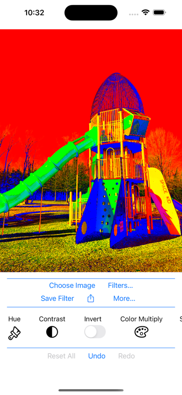 Filter Art with a filtered image of a playground.
